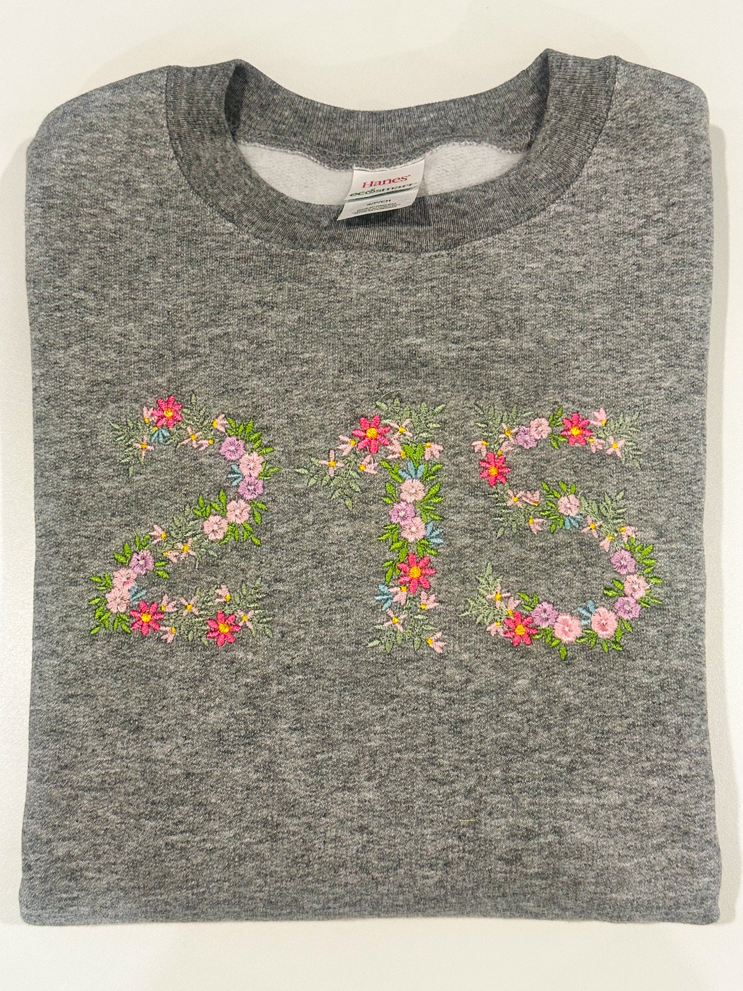 215 Floral Area Code Sweatshirt