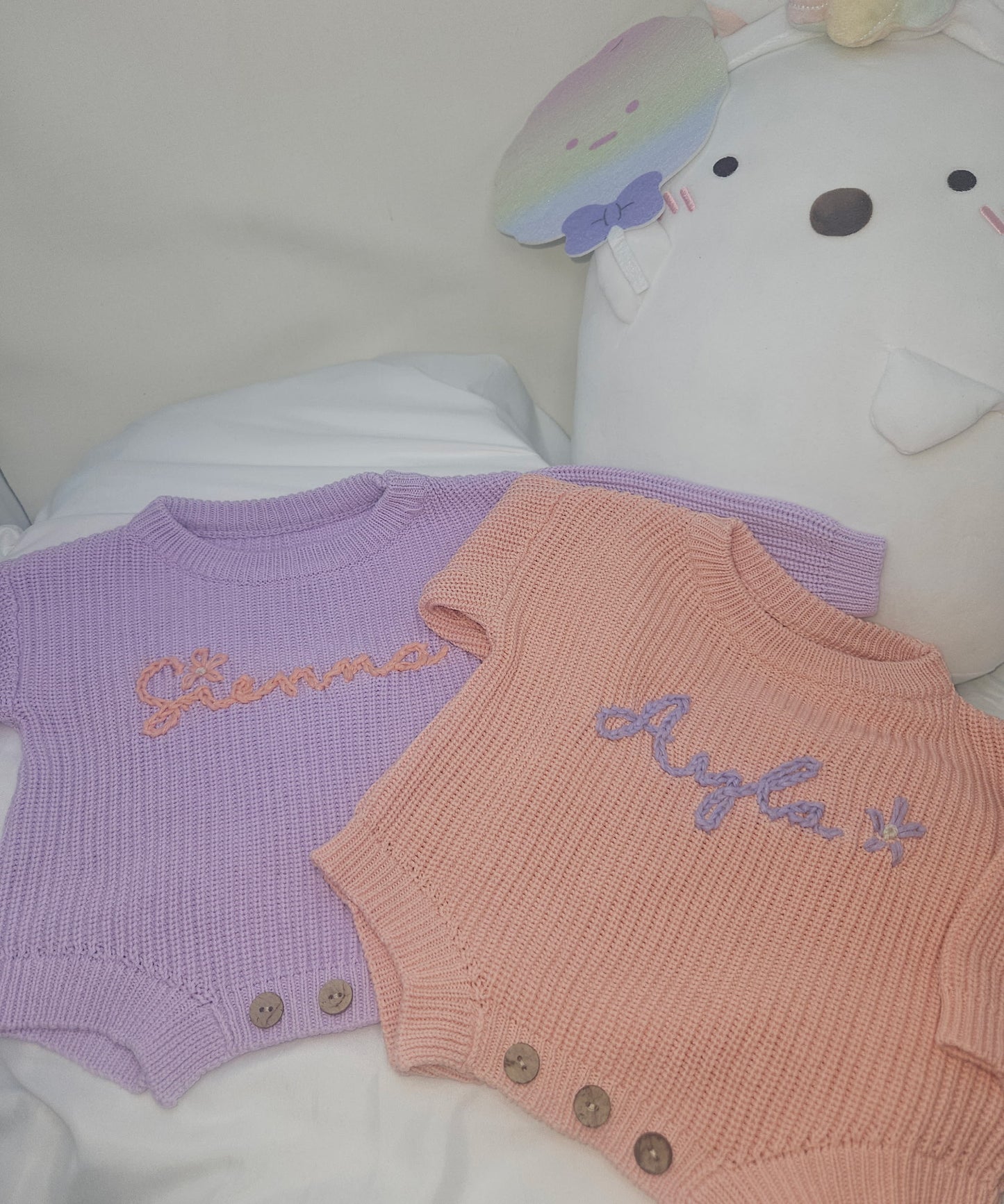 Hand Embroidered Baby Name Sweater