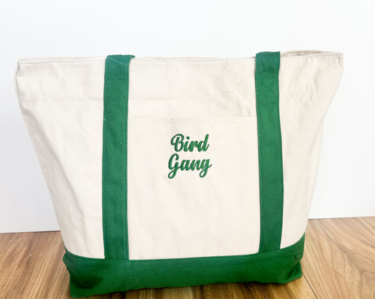 Bird Gang Embroidered Tote